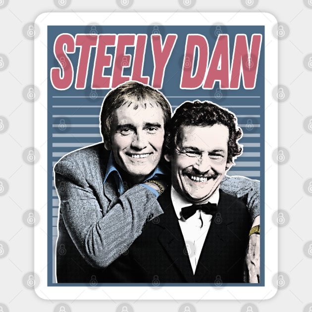 Steely Dan / Retro Aesthetic Meme British Humour Parody Design Sticker by DankFutura